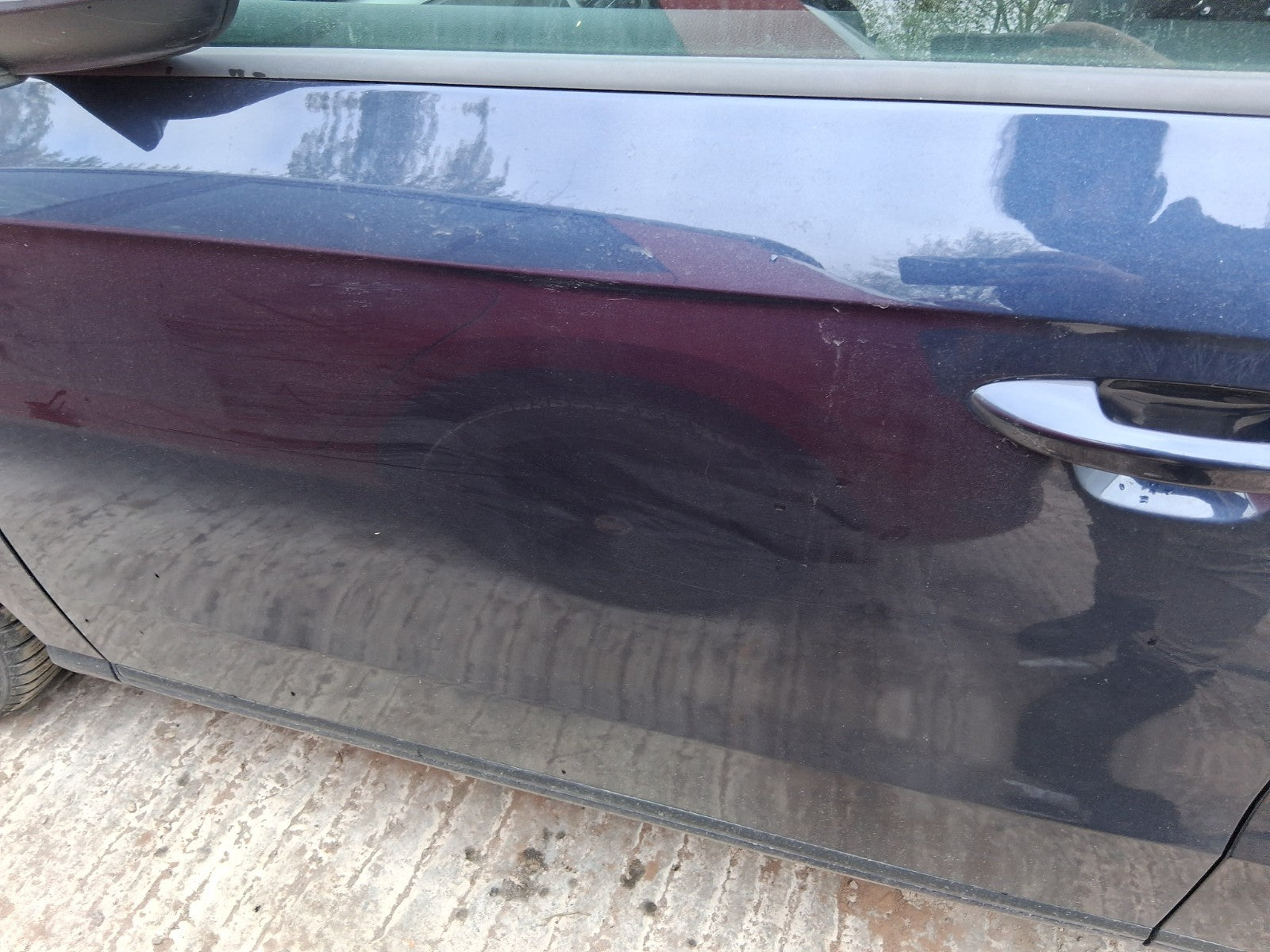 2014 VW VOLKSWAGEN PASSAT B7 SALOON NSF PASSENGER SIDE FRONT LEFT BARE DOOR BLUE