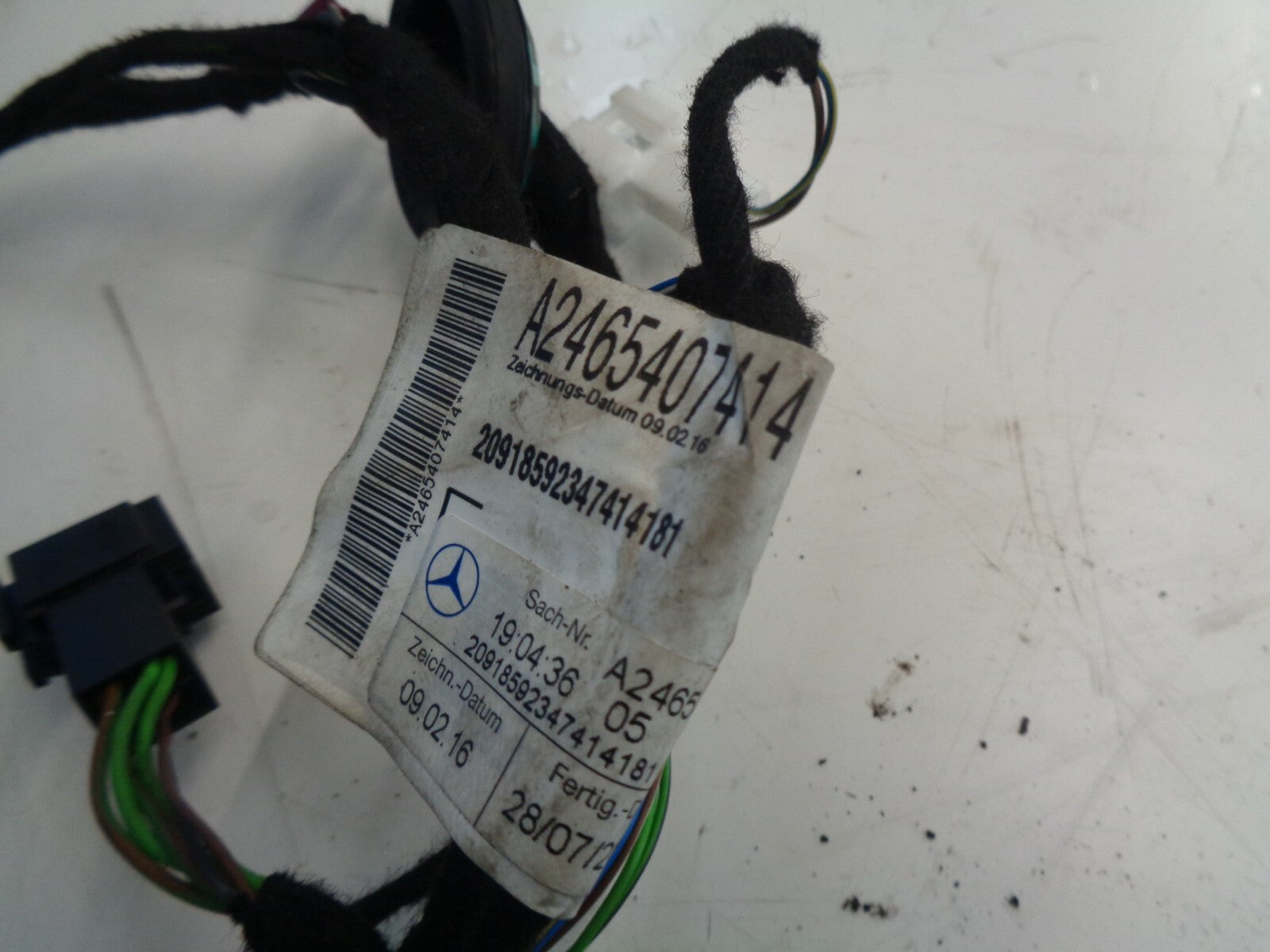 MERCEDES BENZ A-CLASS 2018 W176 OSF DRIVER SIDE FRONT DR WIRING LOOM A2465407414