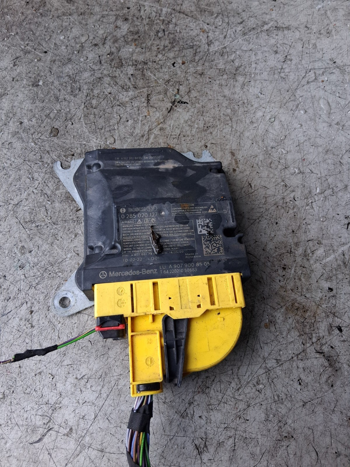 2023 MERCEDES SPRINTER AIRBAG ECU CONTROL MODULE UNIT A9079008505