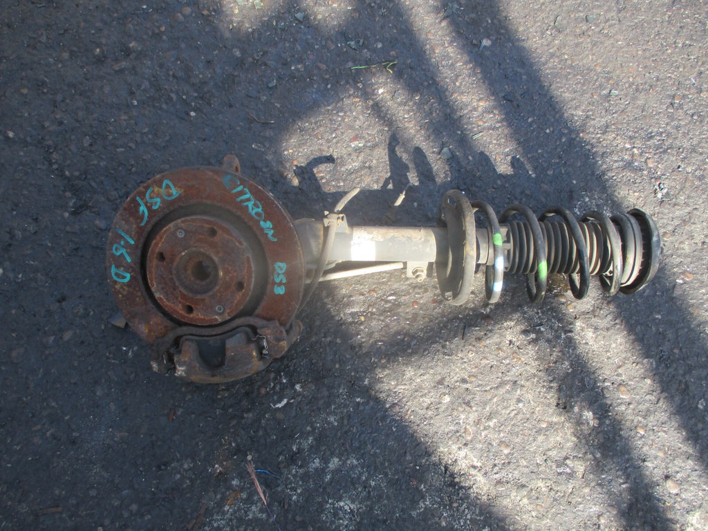2011 CITROEN DS3 OSF DRIVER SIDE FRONT WHEEL HUB SUSPENSION SHOCK LEG 9671325880