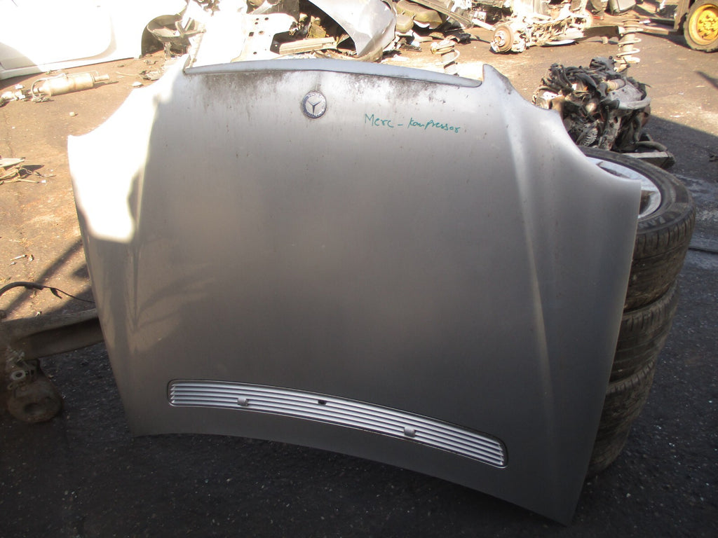 2002 MERCEDES BENZ C CLASS COUPE CL203 BONNET SILVER