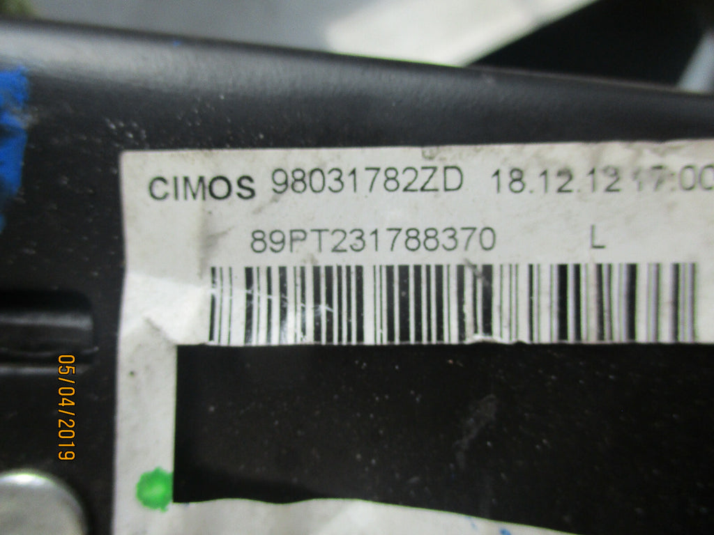 PEUGEOT 308 2011 HAND BRAKE LEVER 98031782ZD