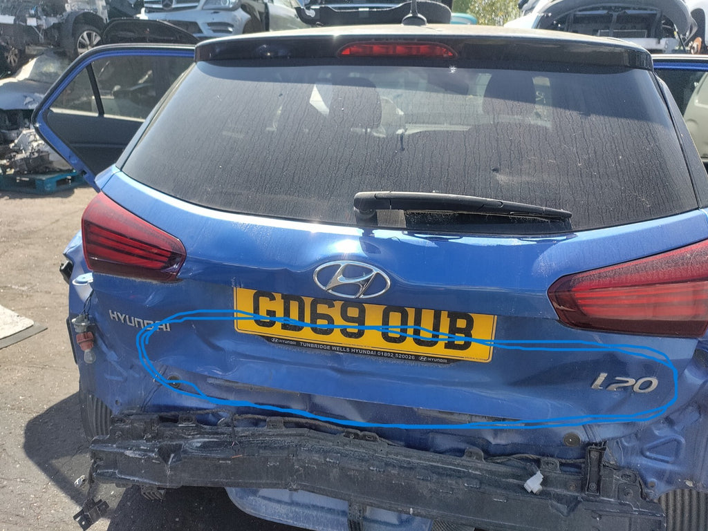 2019 HYUNDAI I20 MK2 FACELIFT BARE TAILGATE BOOTLID U24 CHAMPION BLUE PEARL