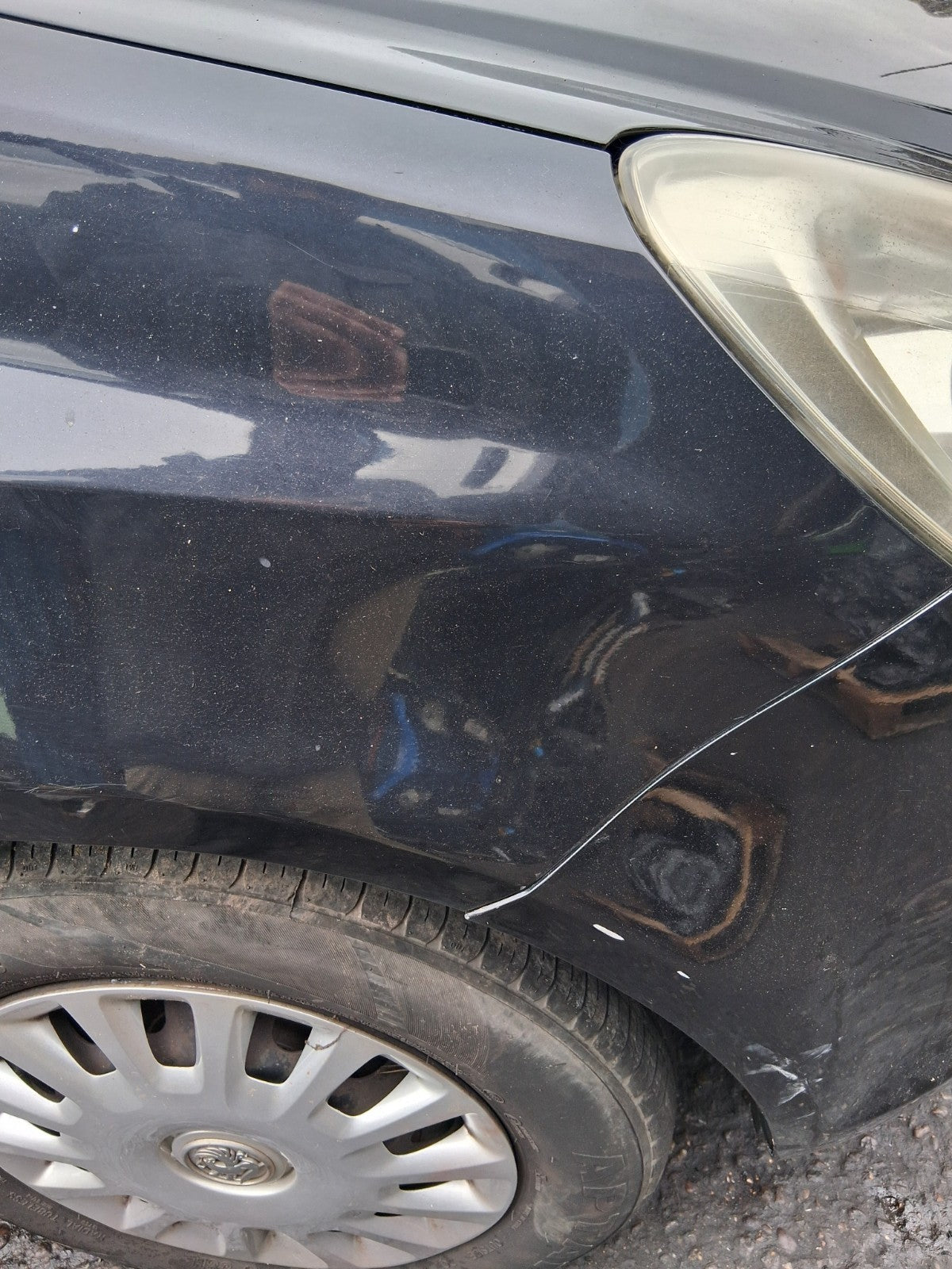 2009 VAUXHALL CORSA D 3 DOOR OSF DRIVER SIDE FRONT RIGHT WING PANEL BLACK
