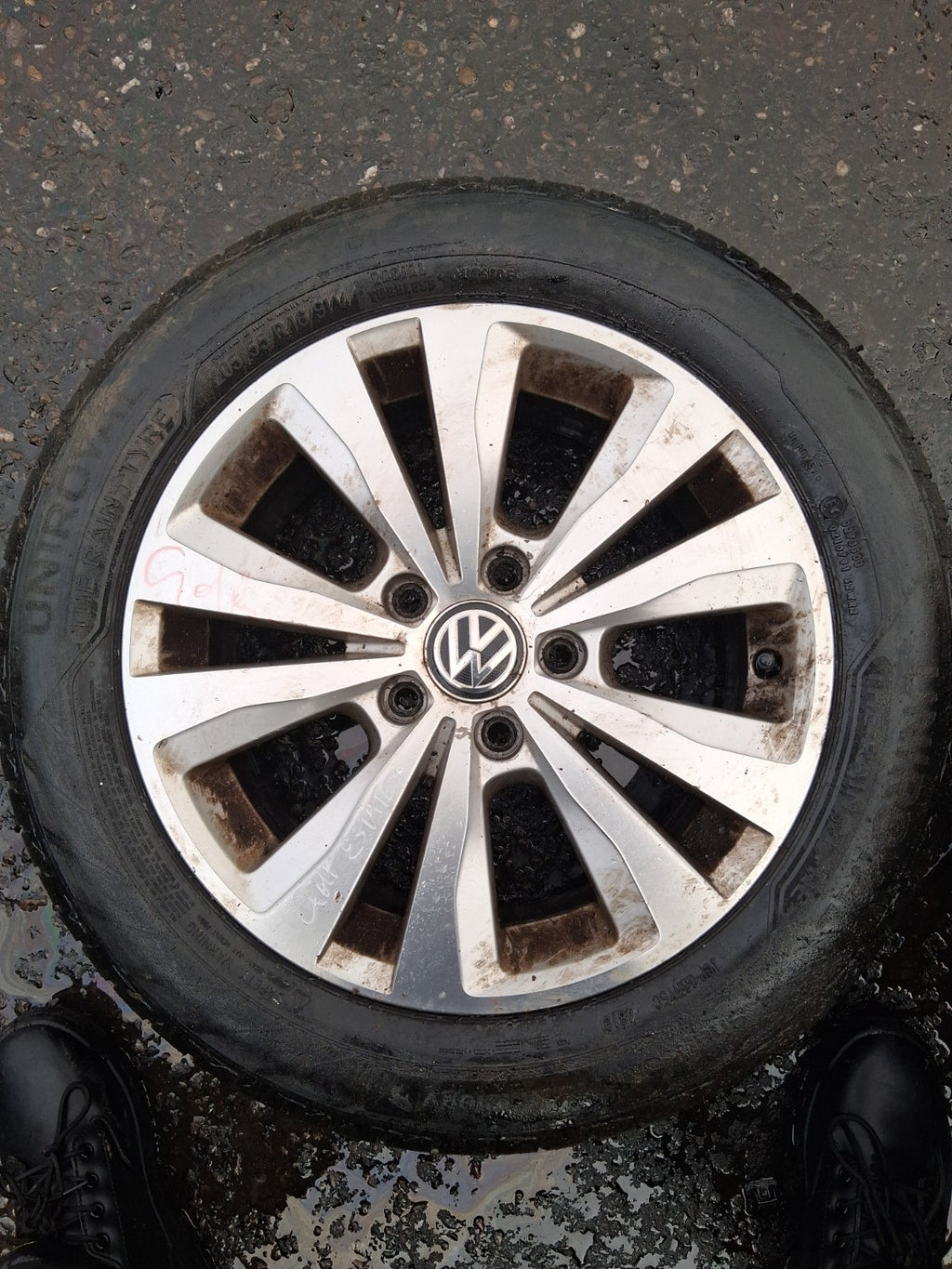 2016 VOLKSWAGEN GOLF MK7 ESTATE 16 INCH ALLOY WHEEL WITH TYRE 205/55R16