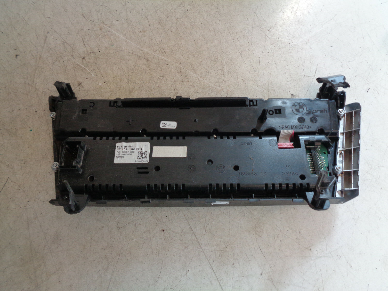 BMW 5 SERIES GT F07 2016 M SPORT HEATER CONTROL SWITCH PANEL DAMAGED 6805750