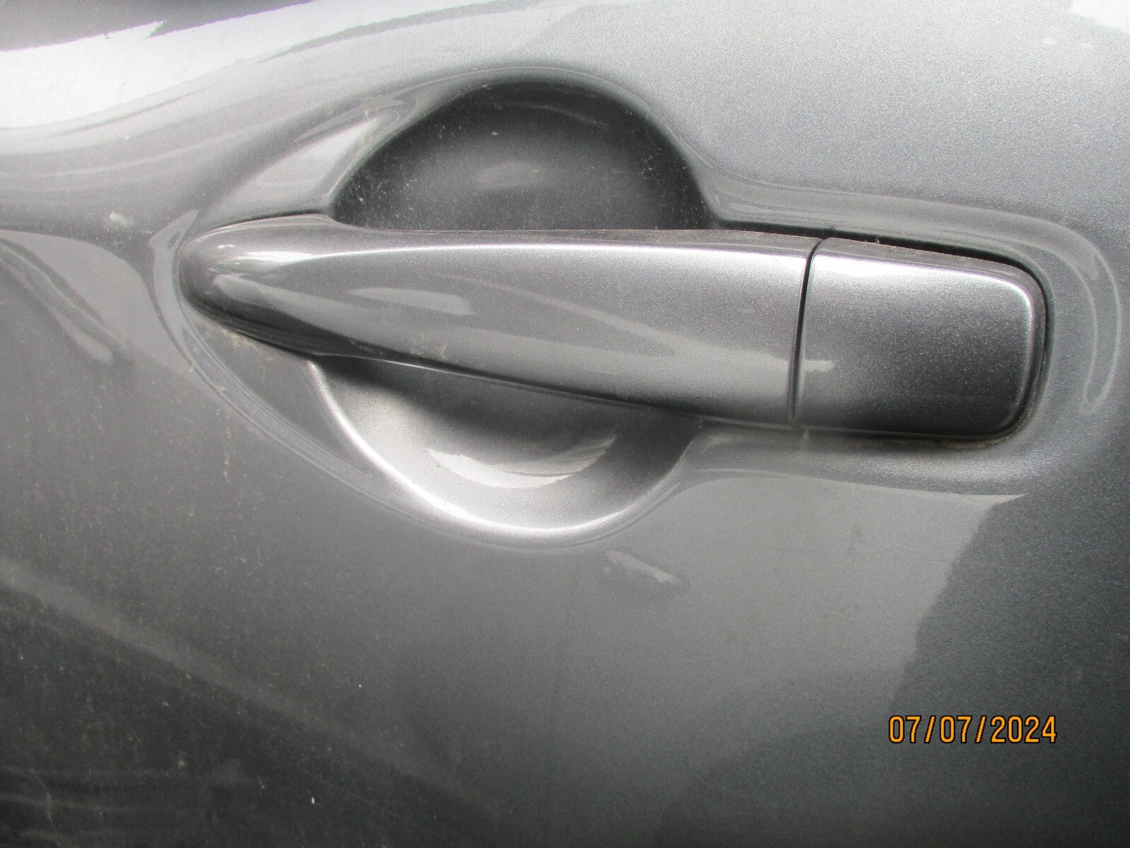 NISSAN QASHQAI J11 2014 NS PASSENGER SIDE REAR EXTERIOR DOOR HANDLE GREY MET KAD