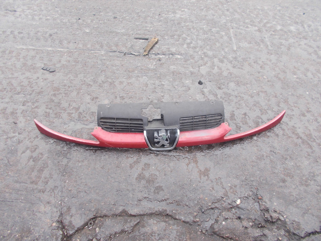 PEUGEOT 206 2003 FRONT BUMPER GRILL & BADGE EMBLEM RED 9628934280