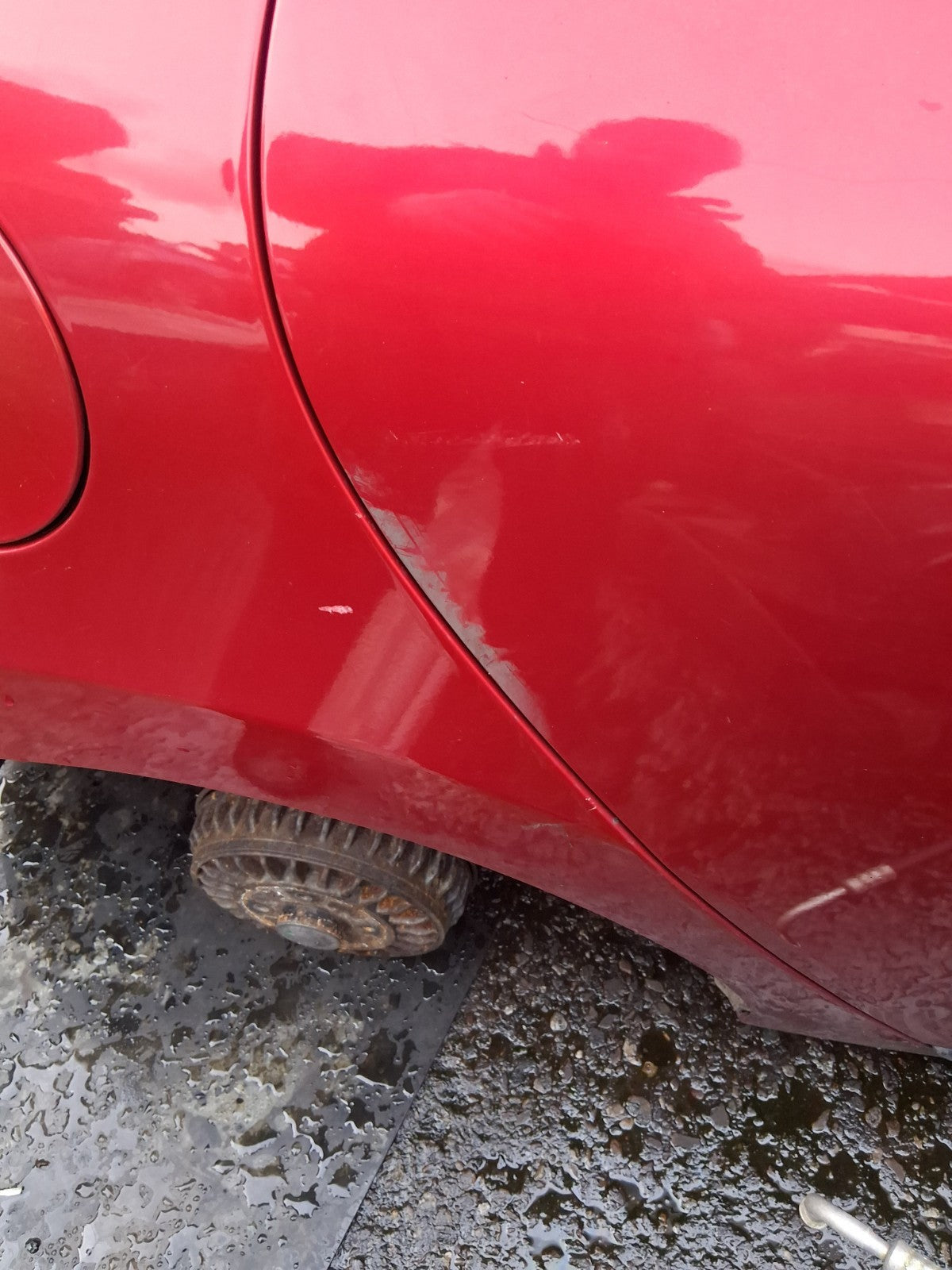 2013 RENAULT CLIO X98 MK4 OSR DRIVER SIDE REAR RIGHT BARE DOOR RED