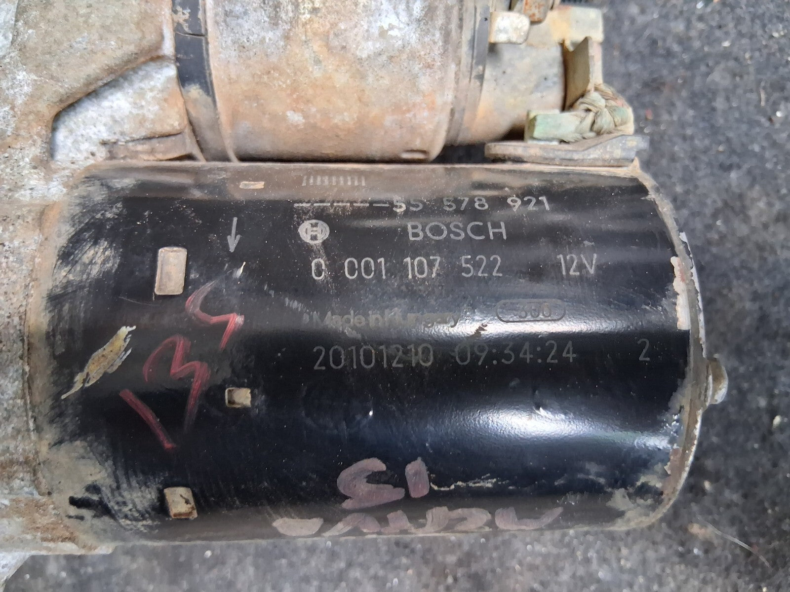 2015 VAUXHALL MERIVA B 1.4 PETROL STARTER MOTOR 55578921