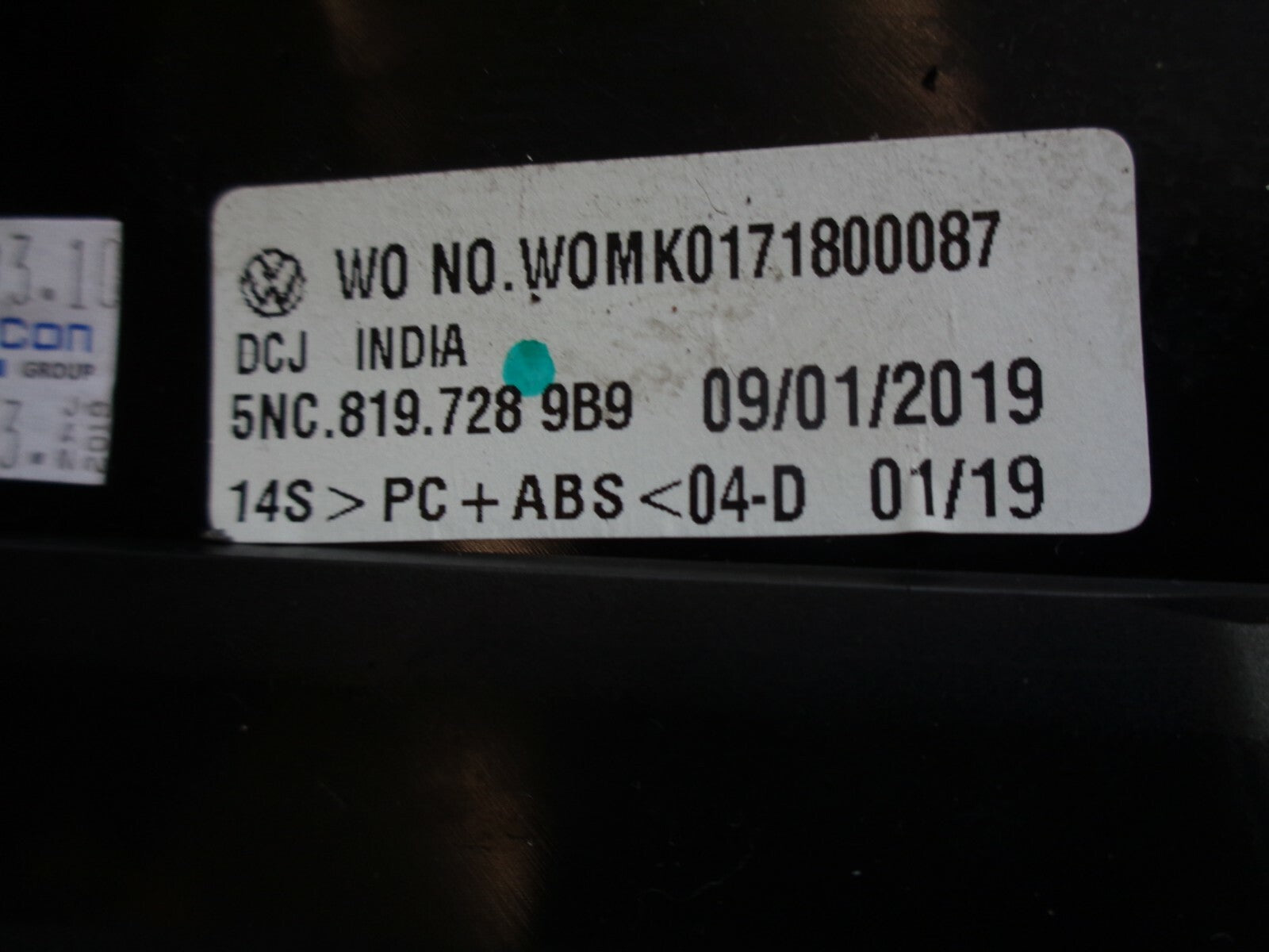 VW VOLKSWAGEN TIGUAN MK2 2017 DASHBOARD AIR VENTS & SPEEDO TRIM  5NC8197289B9