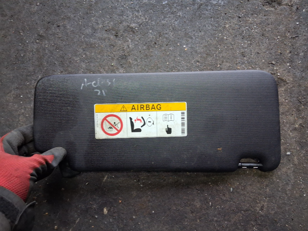 2021 MERCEDES A CLASS V177 NSF PASSENGER SIDE FRONT LEFT SUN VISOR SHADE