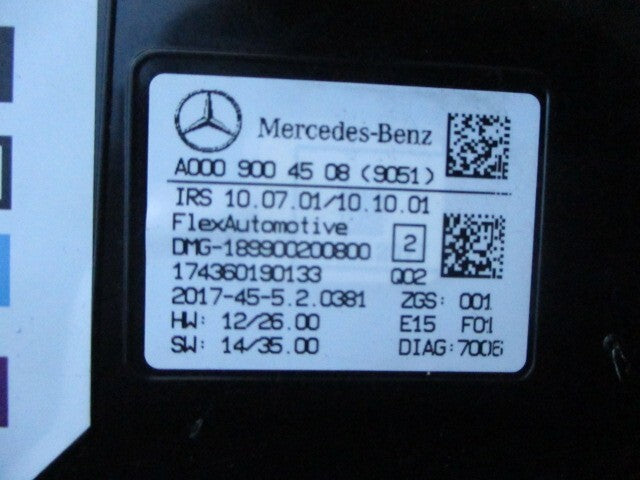 2018 MERCEDES A CLASS W176 INTERIOR FRONT ROOF READING LIGHT A0009004508