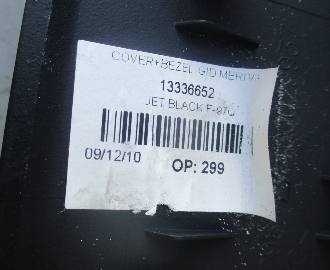 VAUXHALL MERIVA B 2013 MULTIFUNCTION DISPLAY SCREEN 13336652
