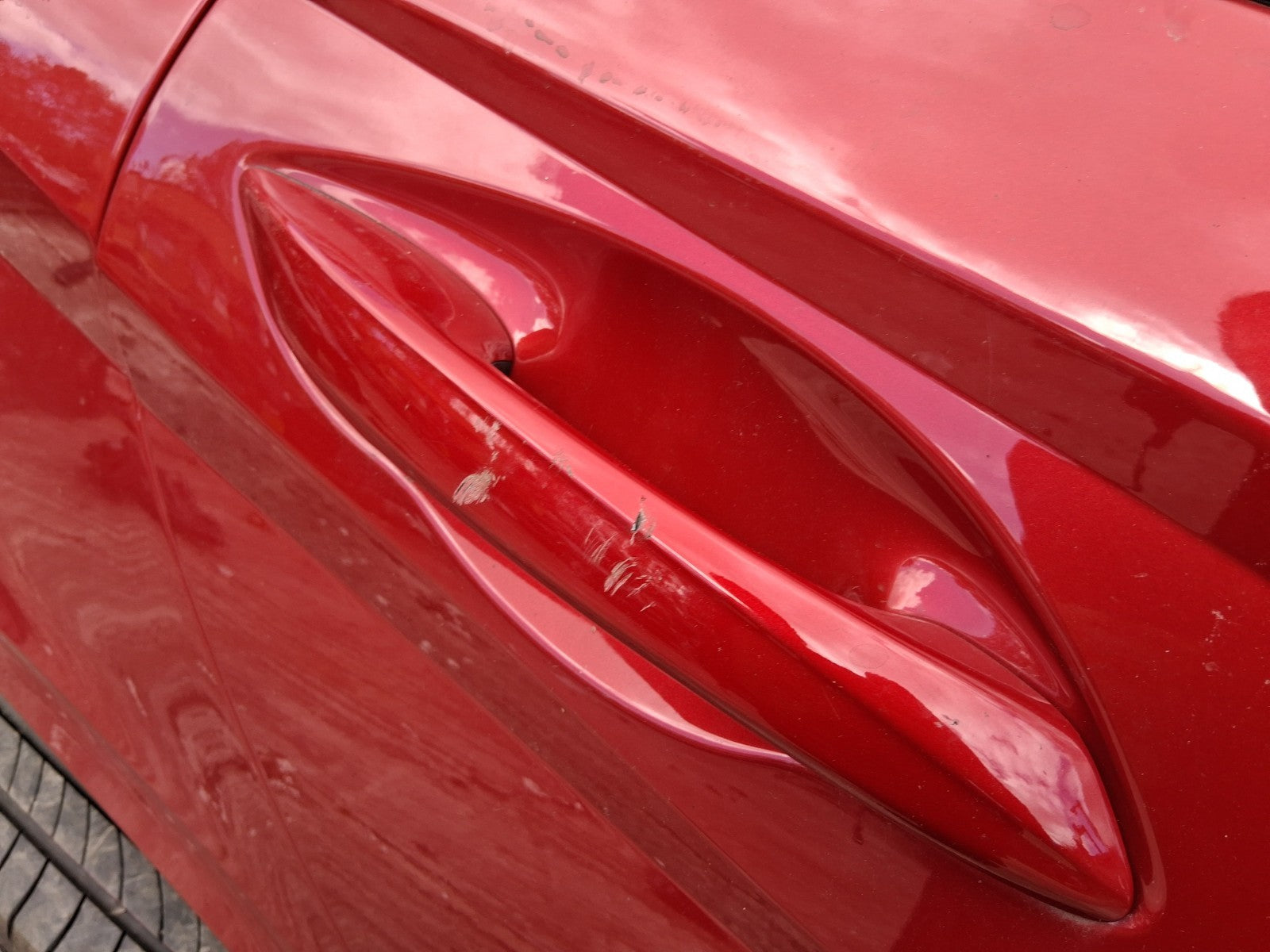 2026 HYUNDAI I20 MK3 OSR DRIVER SIDE REAR EXTERIOR DOOR HANDLE RED