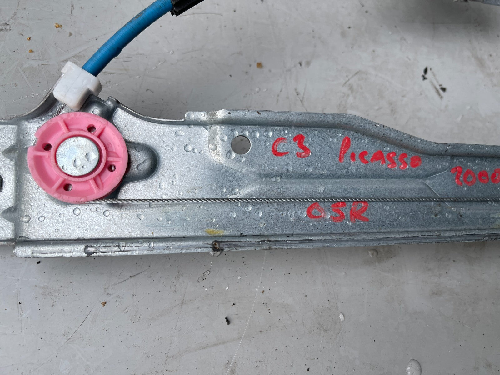 2009 CITROEN C3 OSR DRIVERS SIDE WINDOW REGULATOR MANUAL