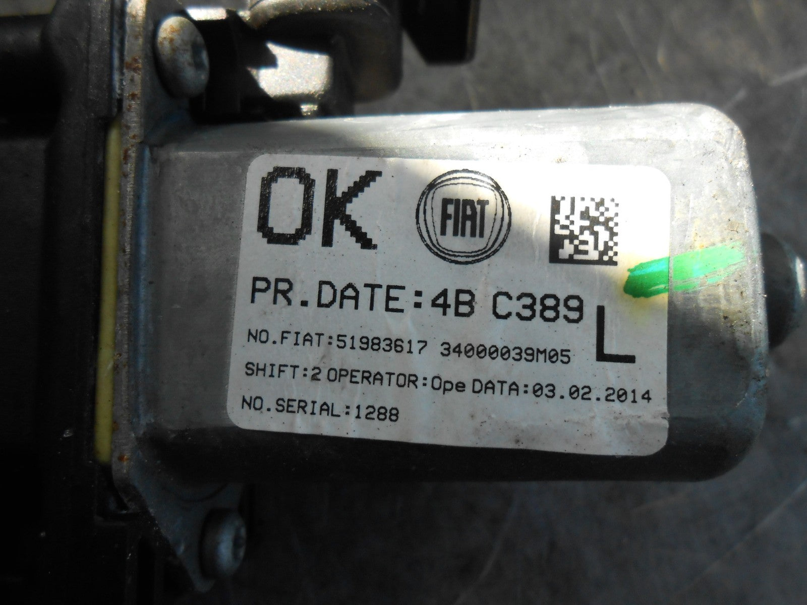 FIAT PANDA 319 (MK3) 2014 NSF PASSENGER SIDE FRONT ELECTRIC WINDOW REGULATOR