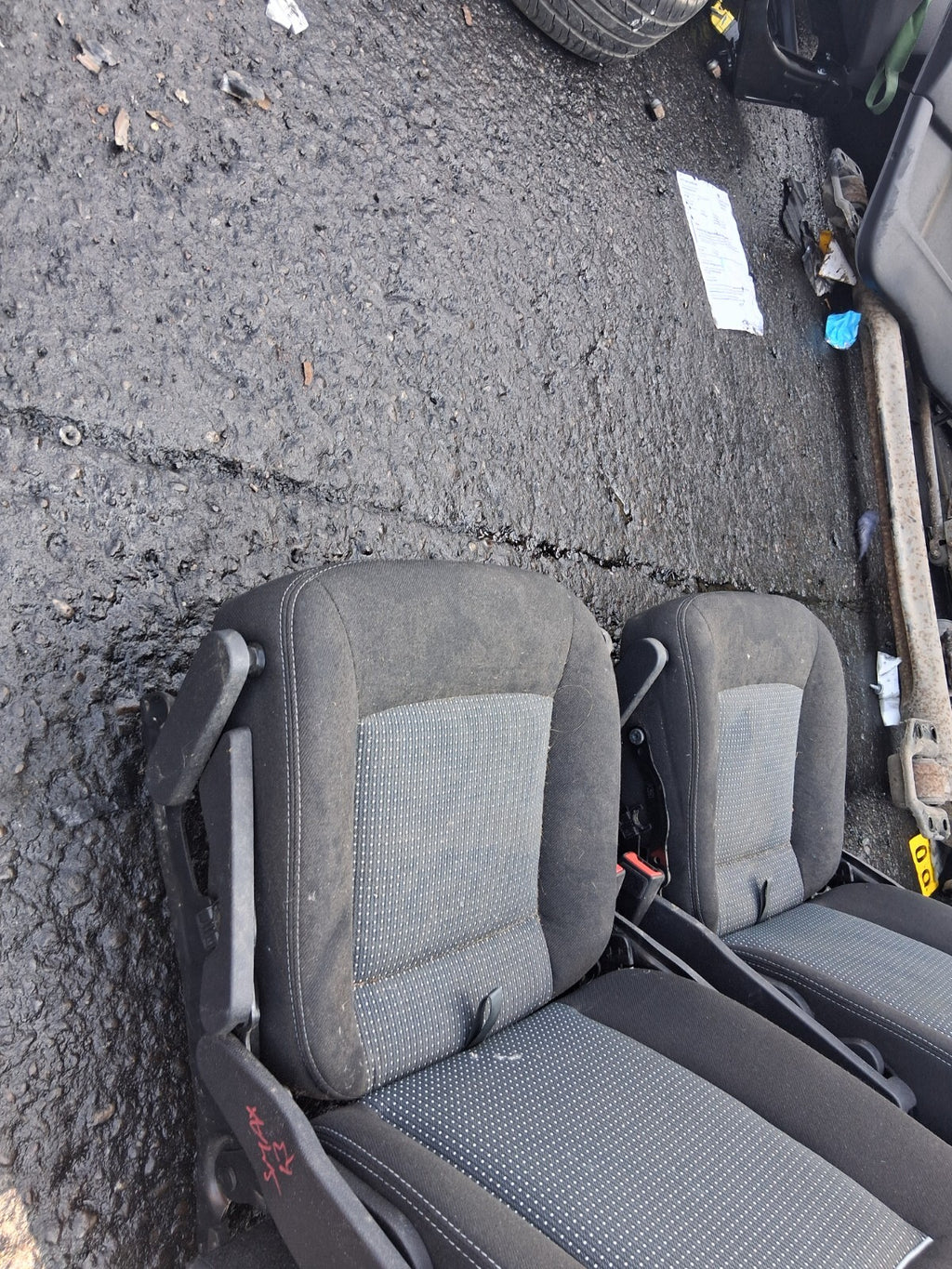 FORD S MAX MK1 2013 3RD ROW REAR BOTH COMPLETE SEATS FABRIC
