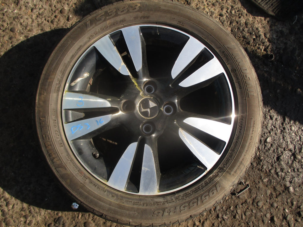 2016 CITROEN DS3 16 INCH ALLOY WHEEL WITH TYRE 195/55ZR16 REF 3