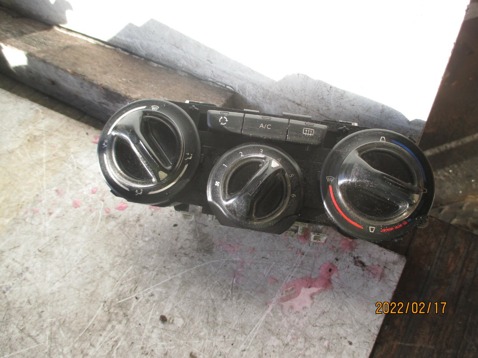 PEUGEOT 208 2018 HEATER AC CLIMATE CONTROL SWITCH PANEL 96722483ZD