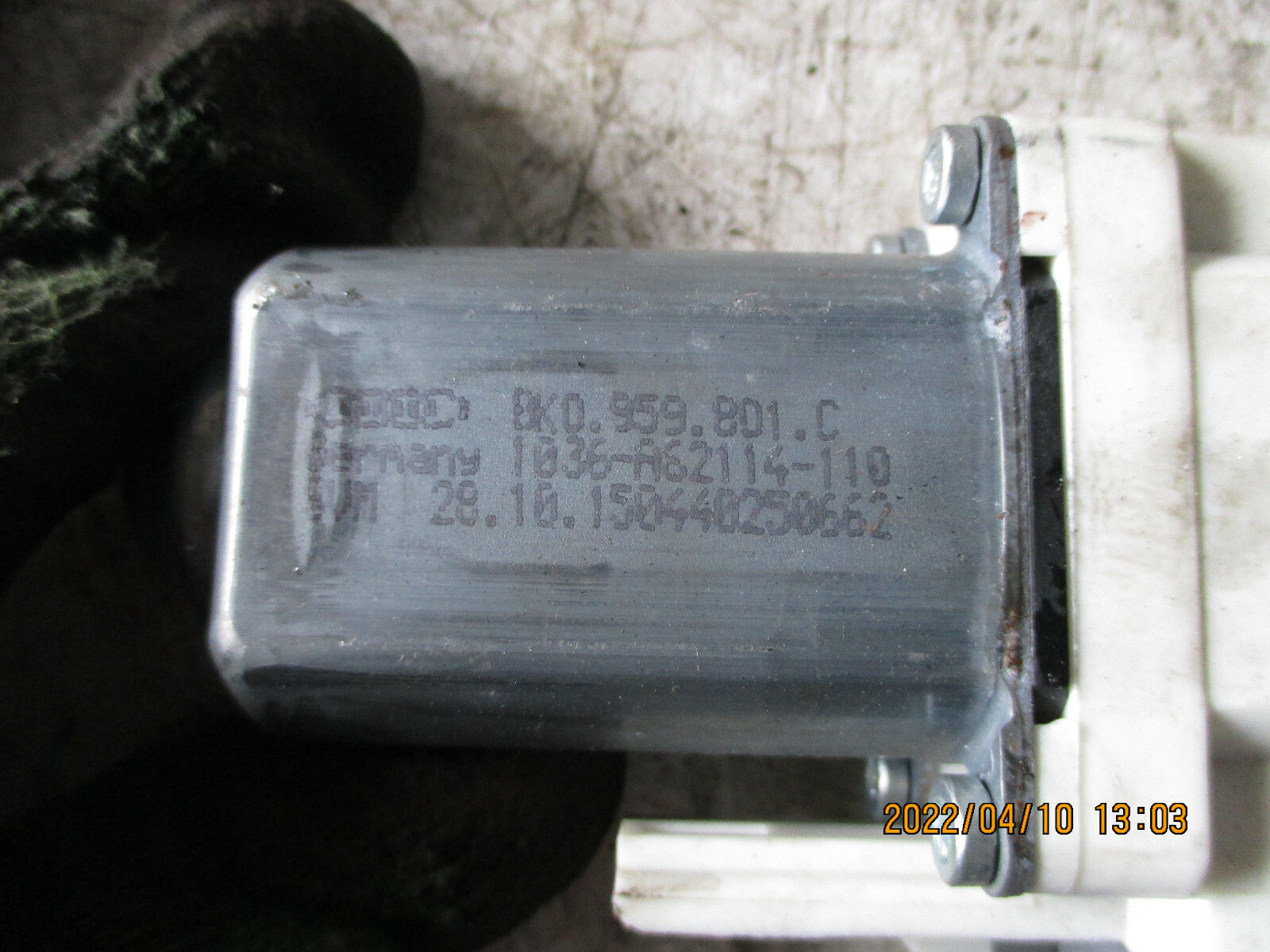 AUDI A1 2015 5 DOOR 8X NSF PASSENGER SIDE FRONT DOOR WINDOW MOTOR 8K0959801C