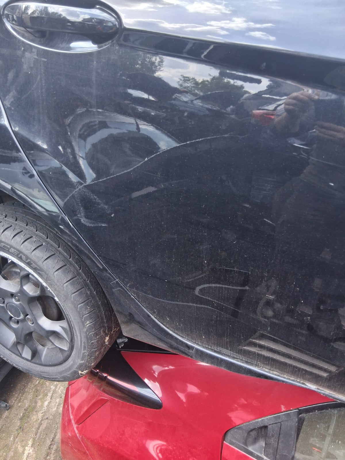 2012 FORD FIESTA MK7 5 DOOR OSR DRIVER SIDE REAR RIGHT COMPLETE DOOR BLACK