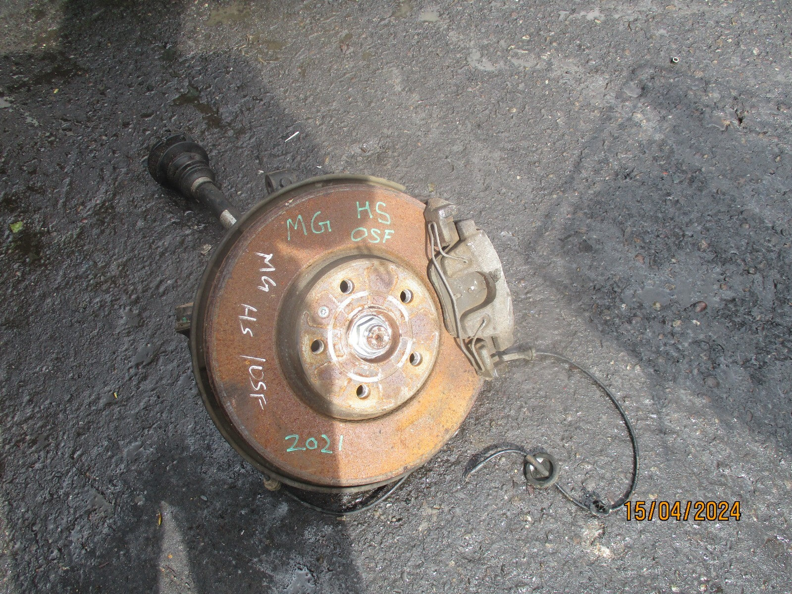 MG HS 2021 1.5 PETROL OSF DRIVER SIDE FRONT WHEEL BEARING HUB CALIPER WISHBONE
