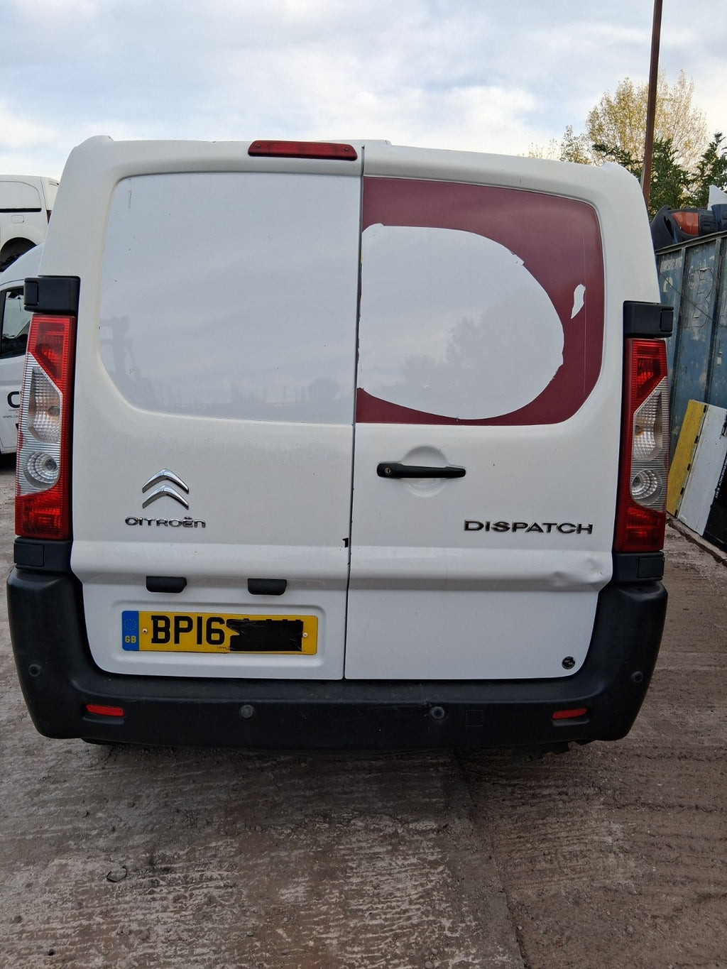 2016 CITROEN DISPATCH MK2 NSR PASSENGER SIDE REAR LEFT COMPLETE DOOR WHITE