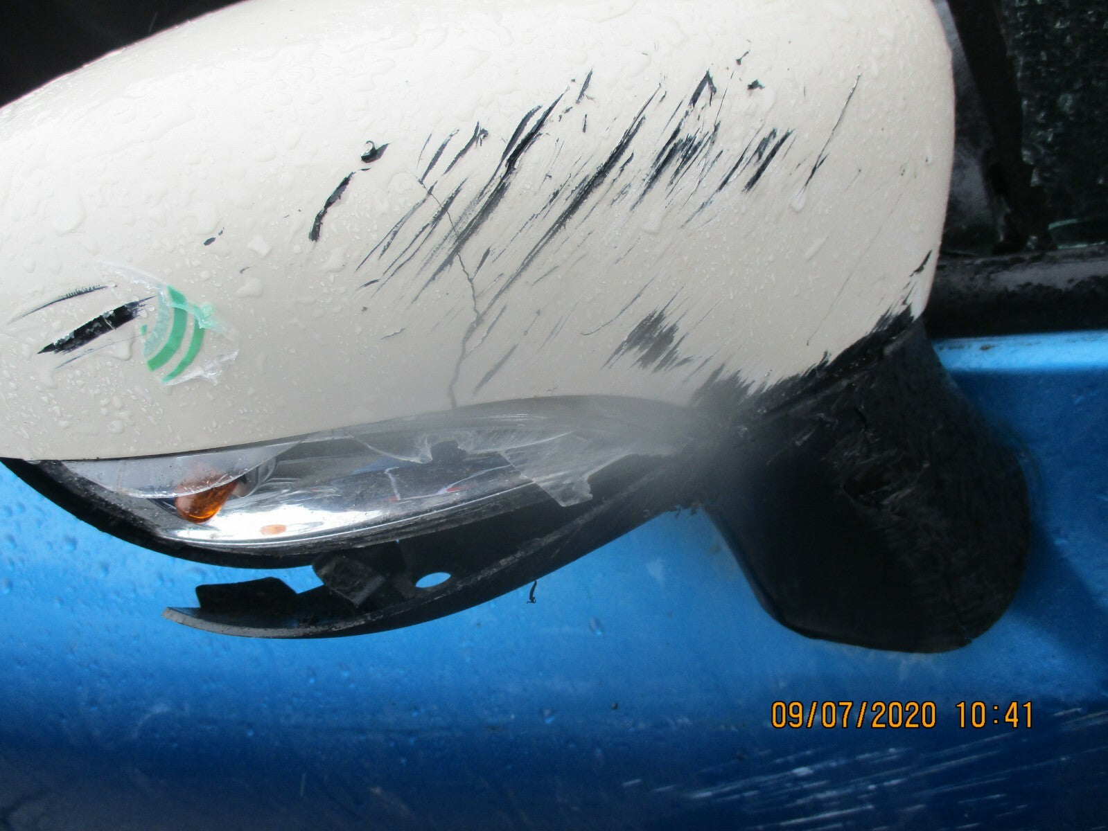 RENAULT CAPTUR 2014 MK1 RH DRIVER SIDE ELCETRIC DOOR WING MIRROR WHITE DAMAGED