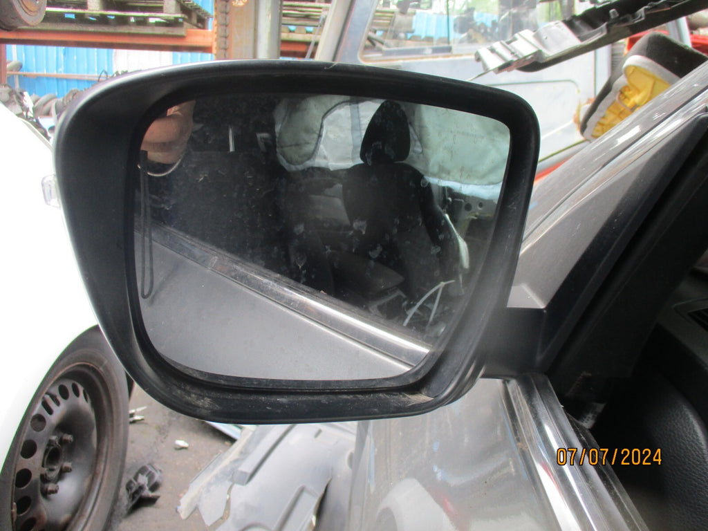 NISSAN QASHQAI J11 2014 NSF PASSENGER SIDE ELECTRIC WING MIRROR GREY MET KAD