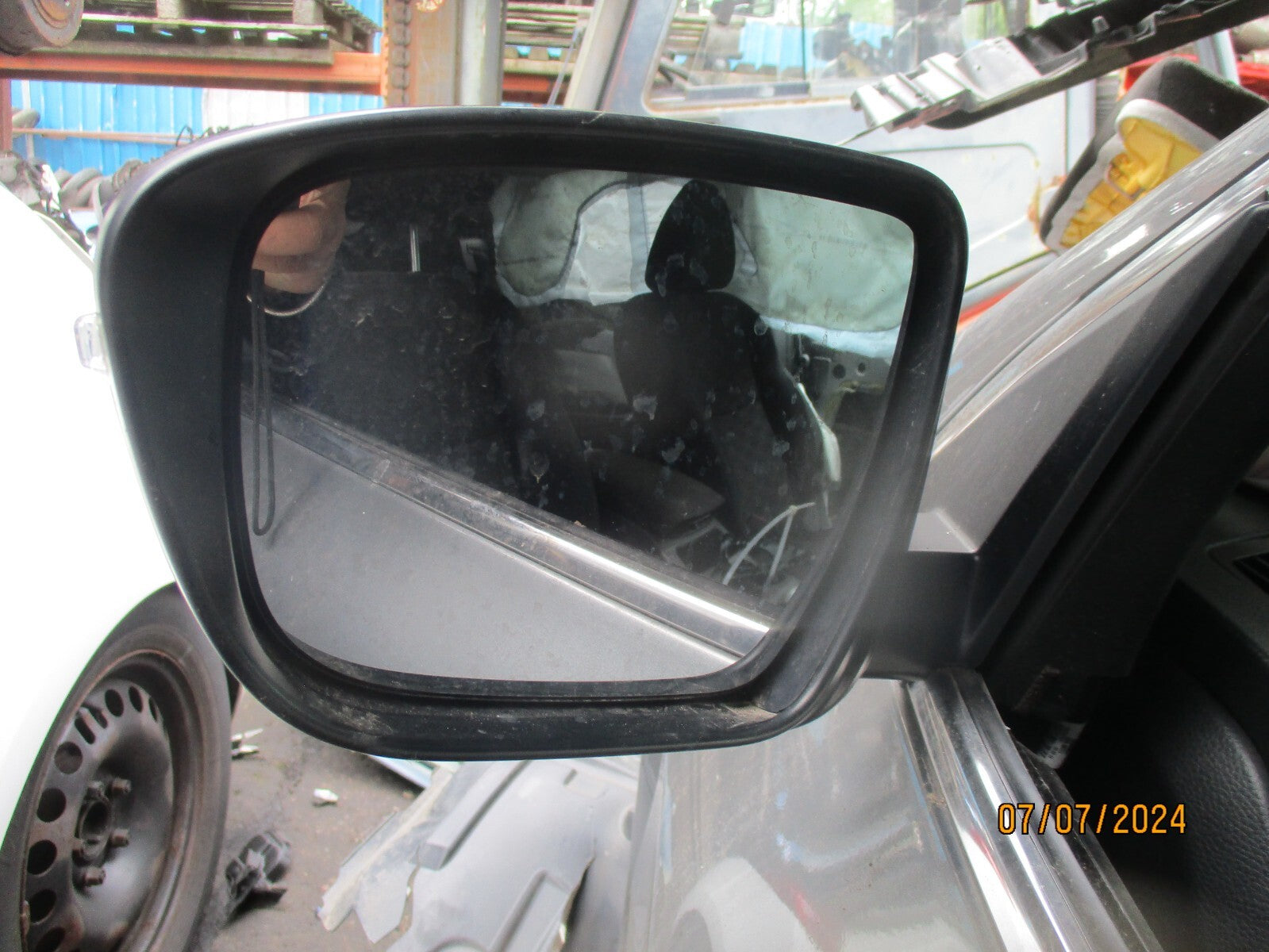 NISSAN QASHQAI J11 2014 NSF PASSENGER SIDE ELECTRIC WING MIRROR GREY MET KAD