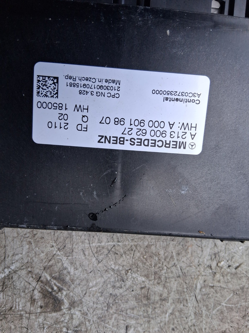 2021 MERCEDES BENZ A CLASS GEARBOX CONTROL MODULE A2139006227