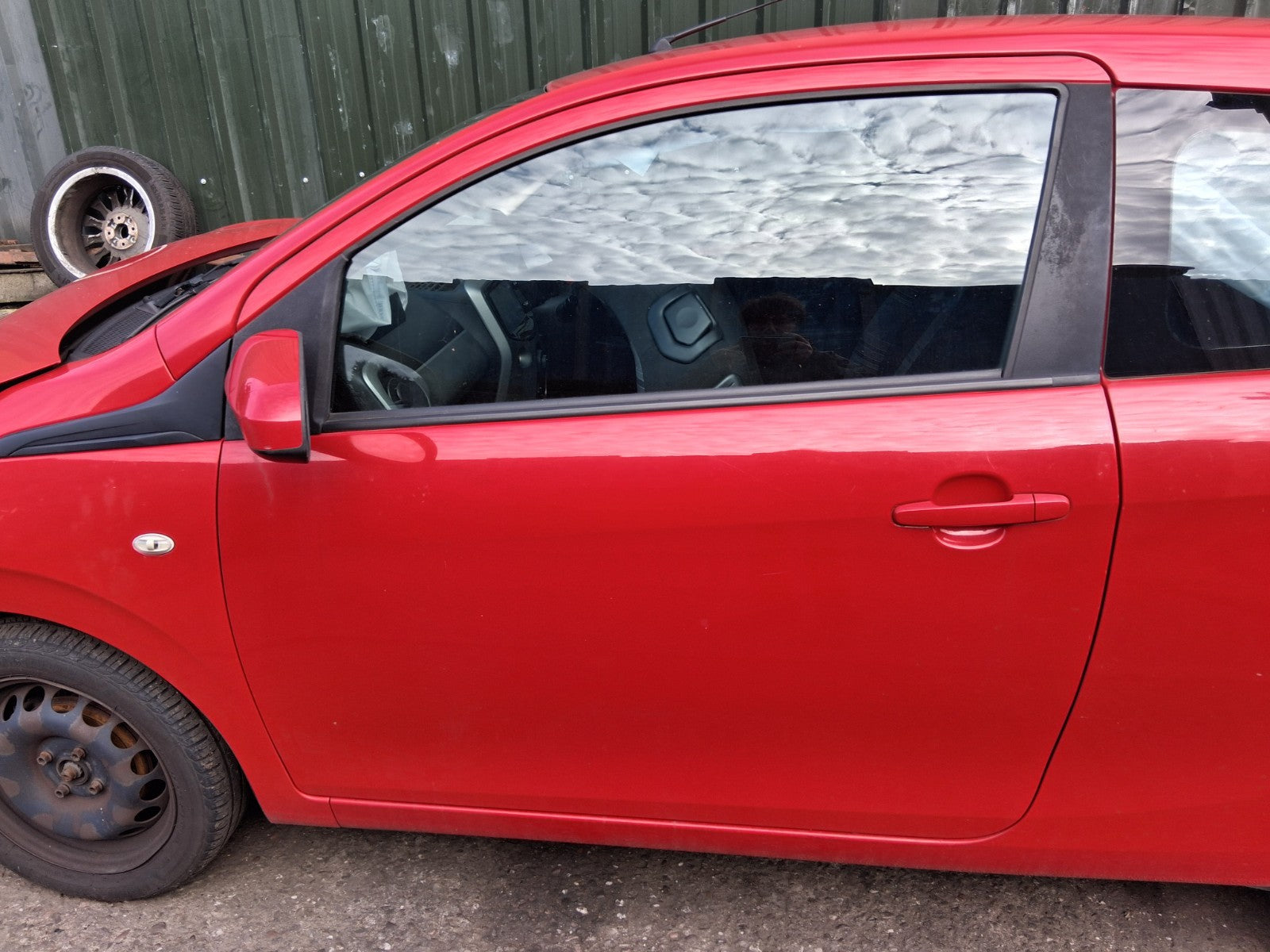 2016 PEUGEOT 108 MK2 NSF PASSENGER SIDE FRONT LEFT BARE DOOR SCARLET RED KJH