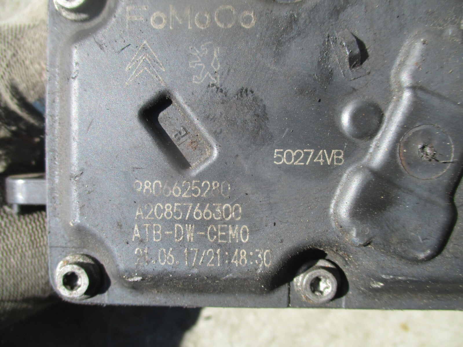 2019 PEUGEOT PARTNER 1.6 DIESEL ENGINE THROTTLE BODY 9806625280