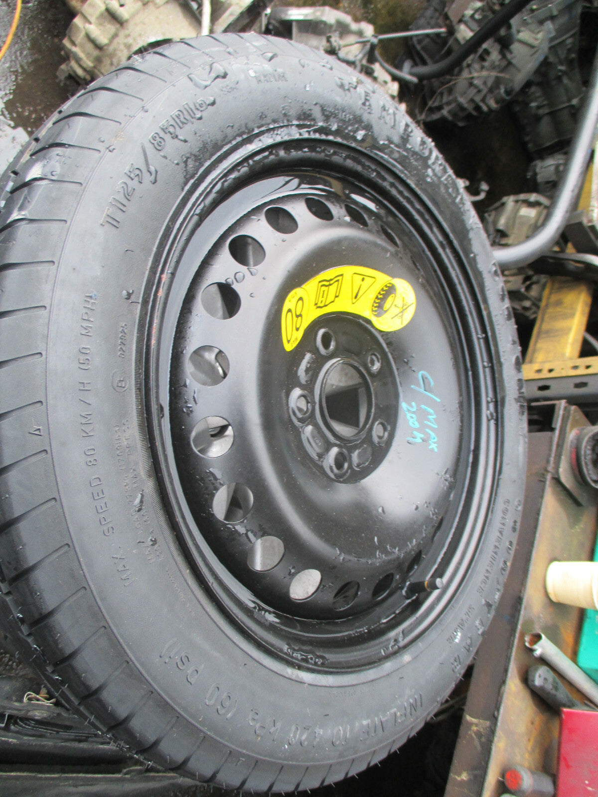 FORD FOCUS C MAX MK1 2004 16 INCH STEEL WHEEL WITH TYRE T125/85R16