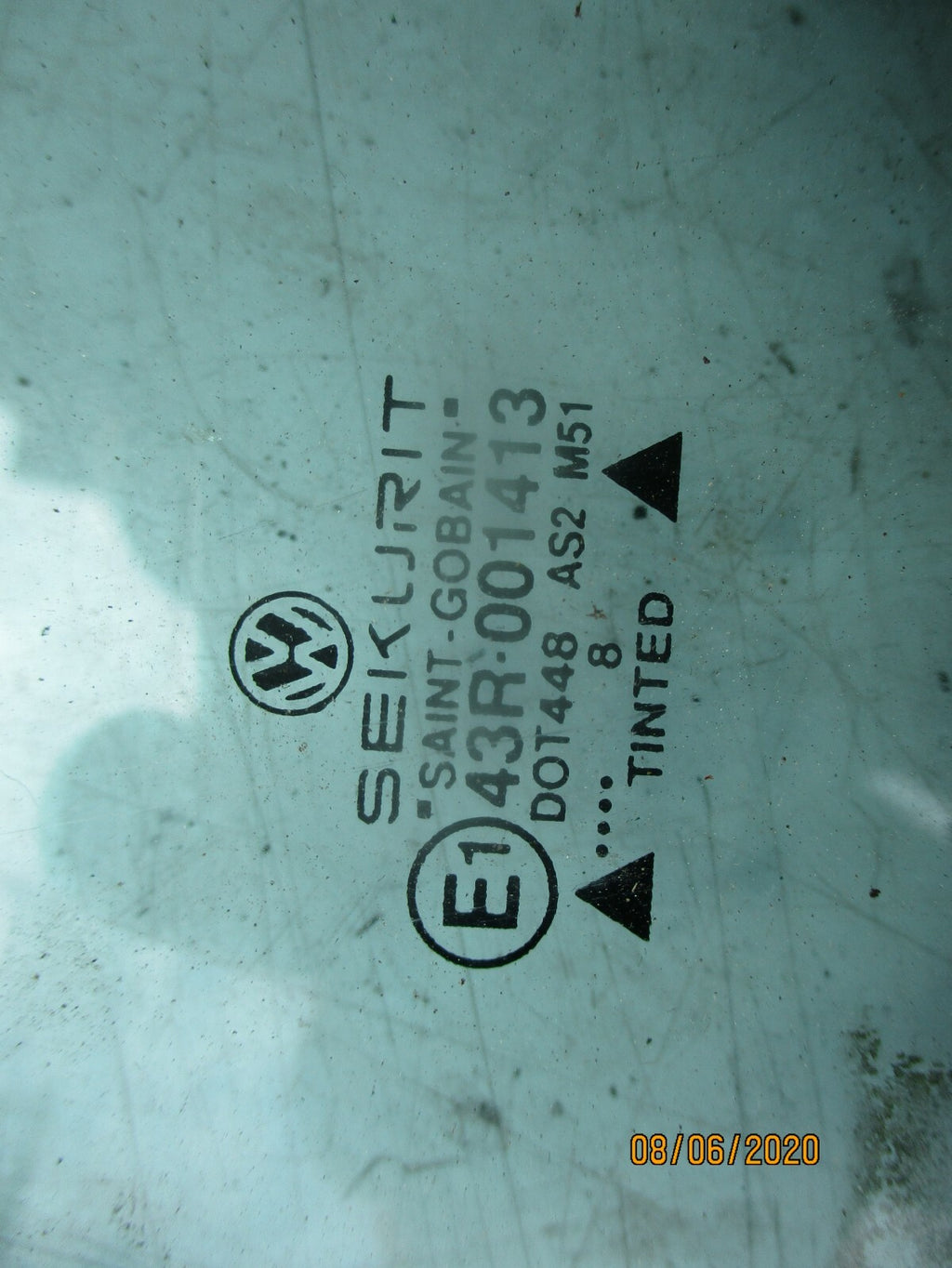 VOLKSWAGEN GOLF CABRIO MK3 1998 OSF DRIVER FRONT DOOR WINDOW GLASS 43R-001413