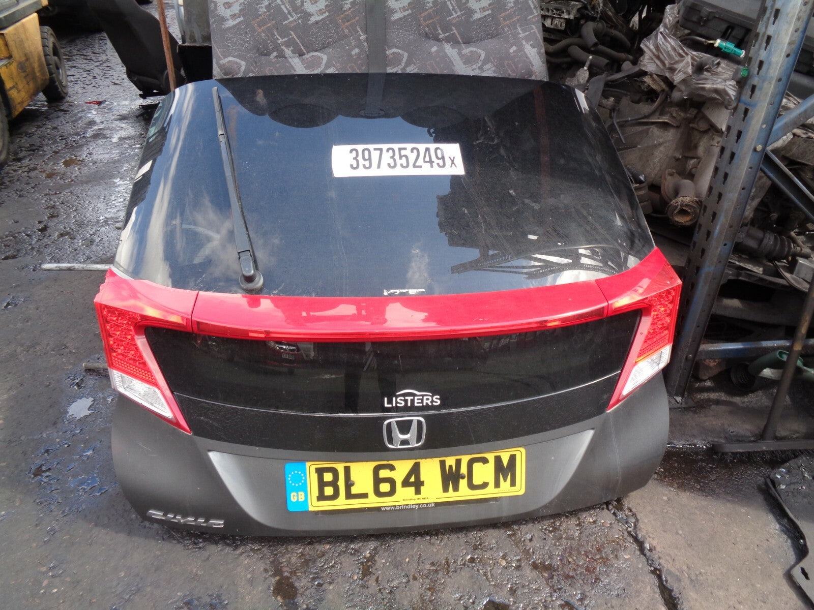 2015 HONDA CIVIC MK9 COMPLETE TAILGATE BOOTLID REAR BLACK