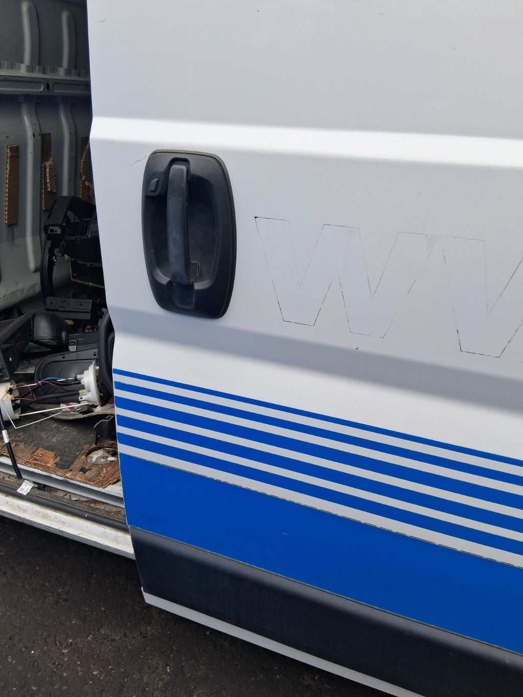 2023 FIAT DUCATO MK3 EXTRA HIGH ROOF NSR PASSENGER SIDE SLIDING DOOR BARE WHITE