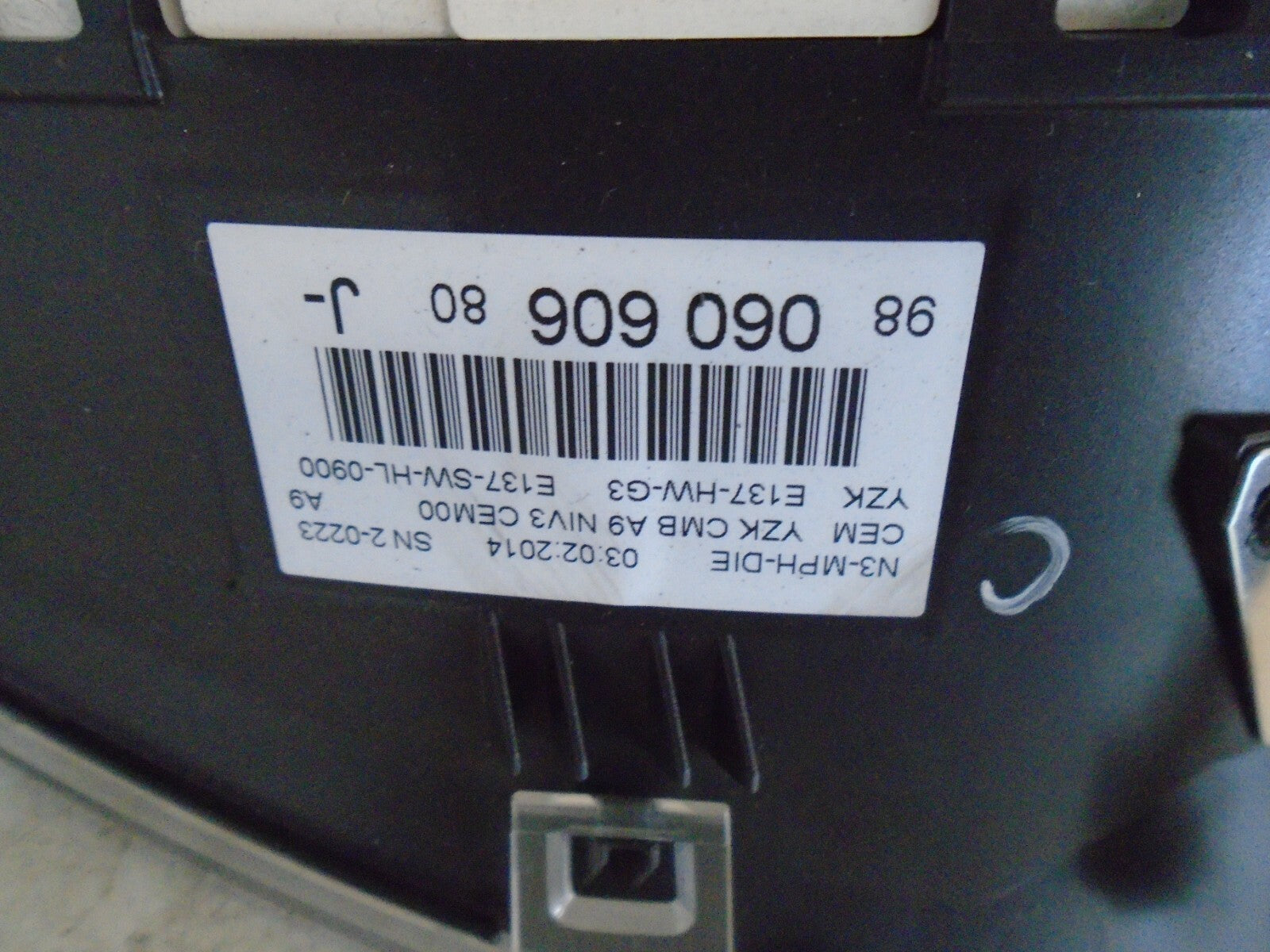 PEUGEOT 208 2014 MK1 SPEEDOMETER INSTRUMENT CLUSTER 9805975780