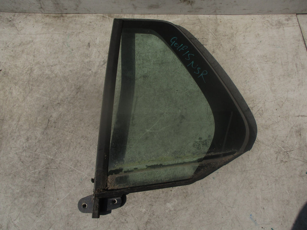 2015 VOLKSWAGEN GOLF MK7 NSR PASSENGER SIDE REAR LEFT QUARTER GLASS 5G6845213