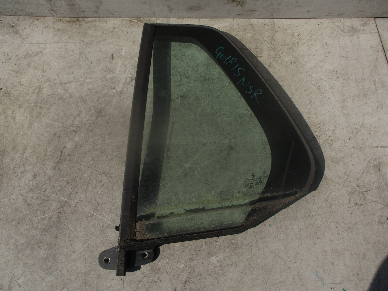 2015 VOLKSWAGEN GOLF MK7 NSR PASSENGER SIDE REAR LEFT QUARTER GLASS 5G6845213