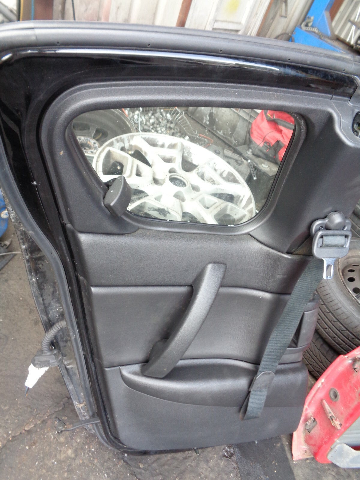 MAZDA RX-8 2007 N/S PASSENGER SIDE REAR DOOR BLACK COMPLETE DAMAGED