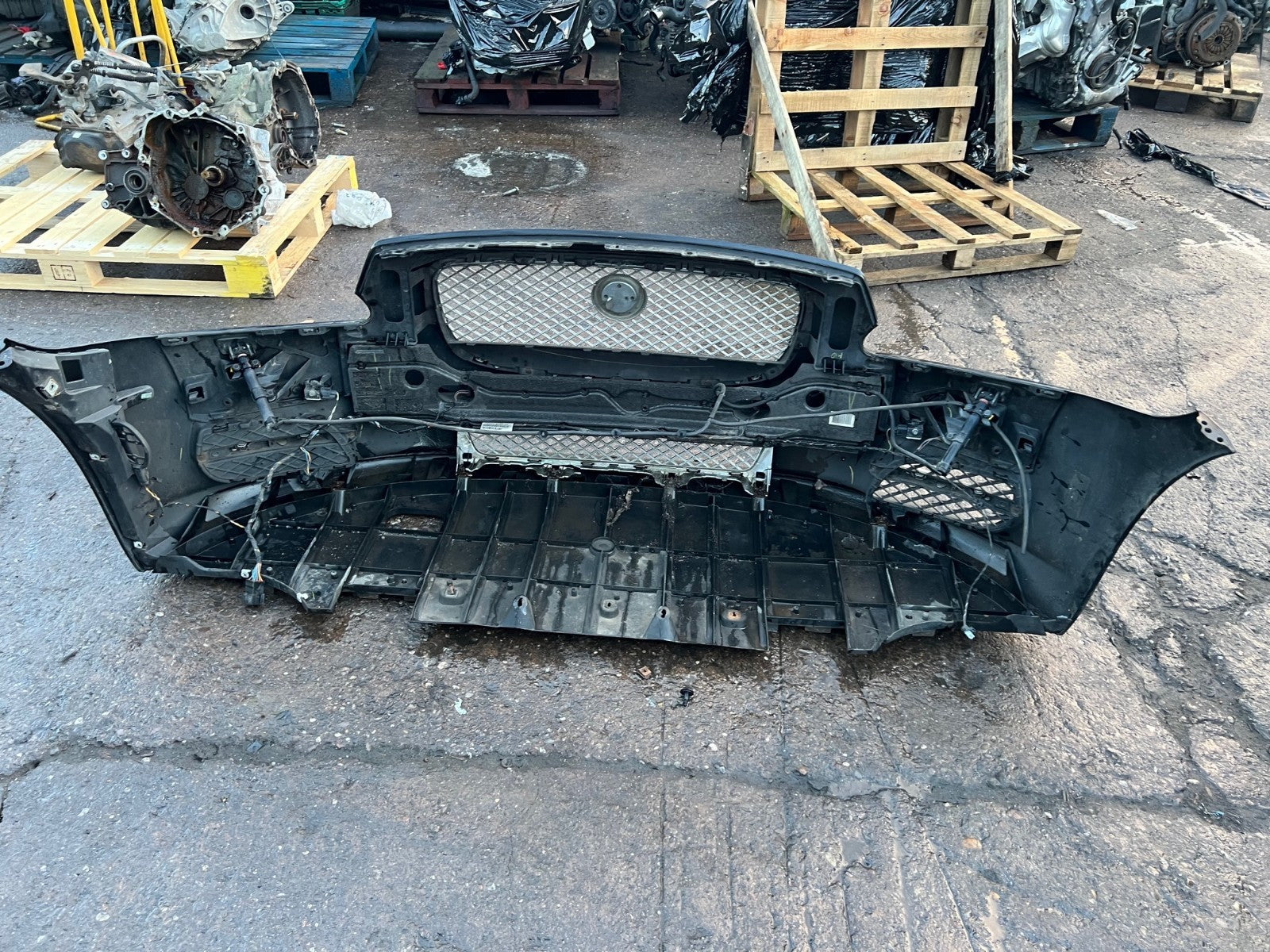 2012 JAGUAR XJ X351 FRONT COMPLETE BUMPER BLACK MIDNIGHT MET PEF