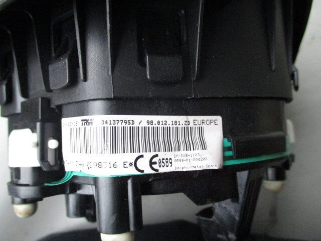 CITROEN C4 CACTUS 2018 STEERING WHEEL AIRBAG 34137795D 98012181ZD