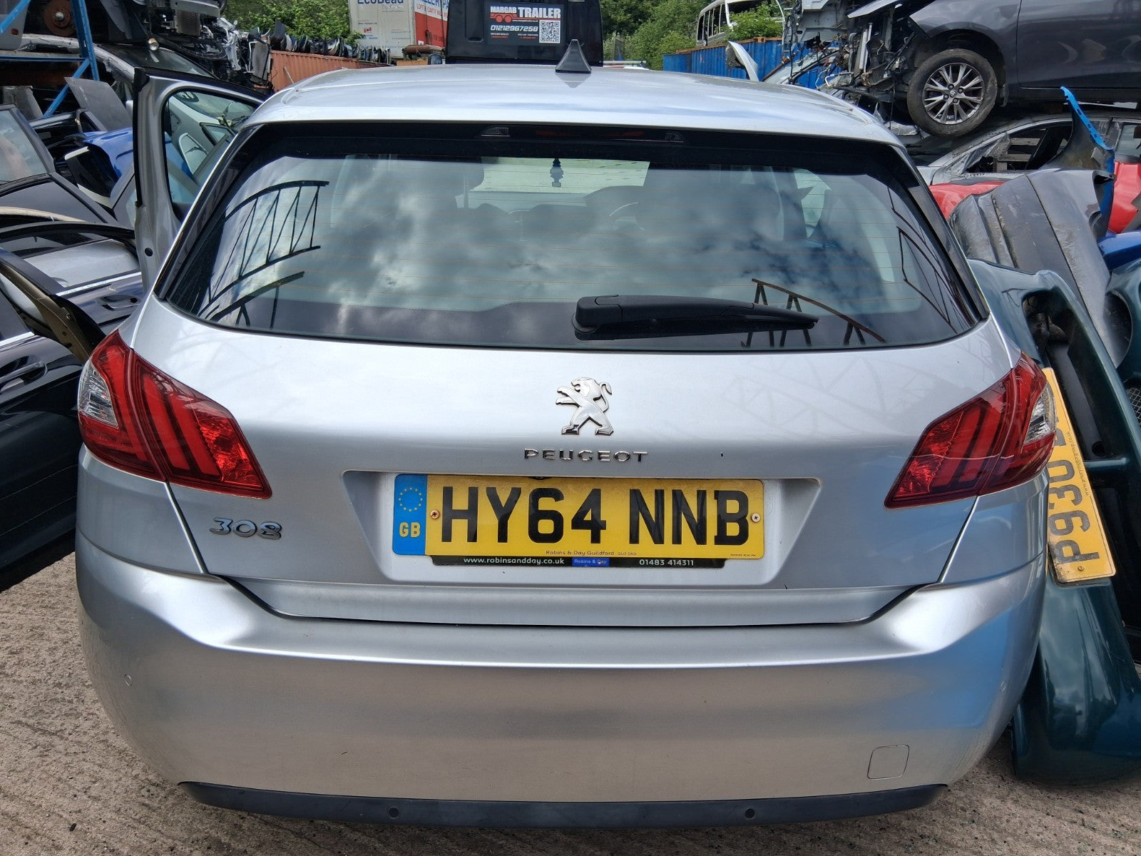 2014 PEUGEOT 308 MK2 NSR PASSENGER SIDE REAR QUARTER WINDOW GLASS