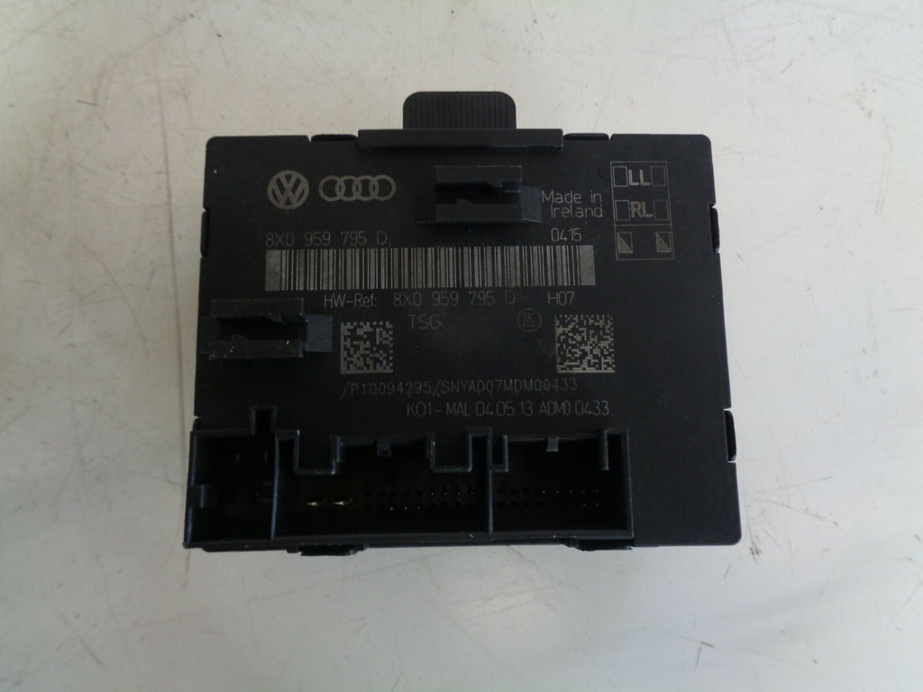 AUDI A1 SPORTBACK 5 DOOR 2013 OS DRIVER SIDE REAR DOOR CONTROL MODULE 8X0959795D
