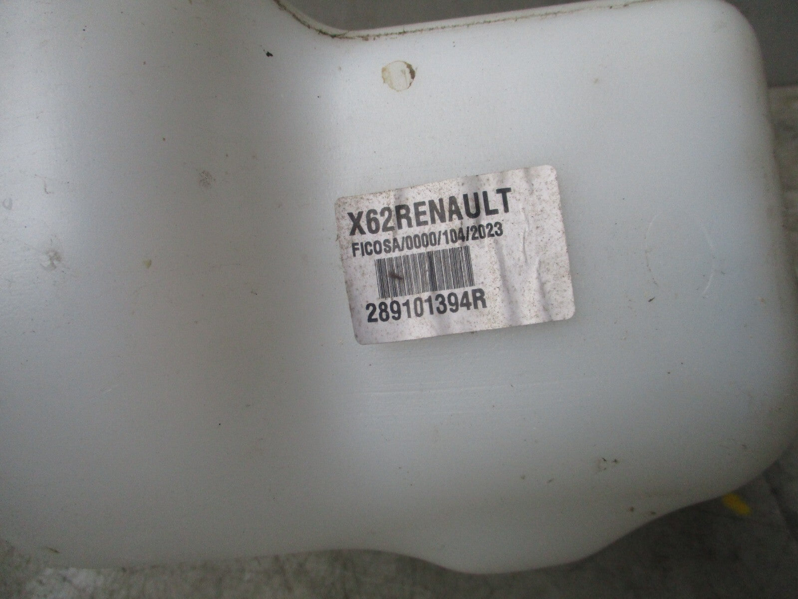 2023 RENAULT MASTER WASHER BOTTLE TANK FLUID 289101394R