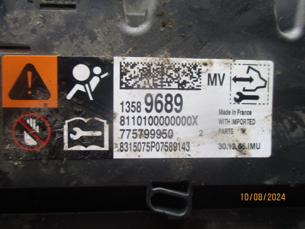2016 VAUXHALL ZAFIRA C AIRBAG ECU CONTROL MODULE 13589689