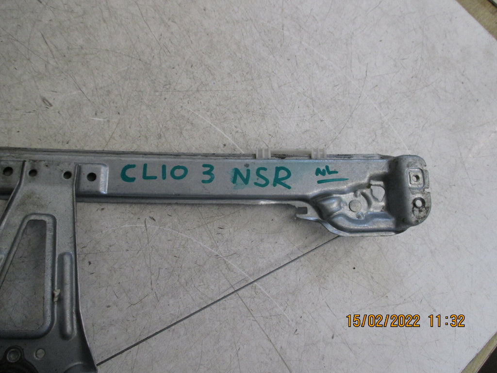 RENAULT CLIO MK3 2008 NSR PASSENGER REAR MANUAL WINDOW REGULATOR 8200291154