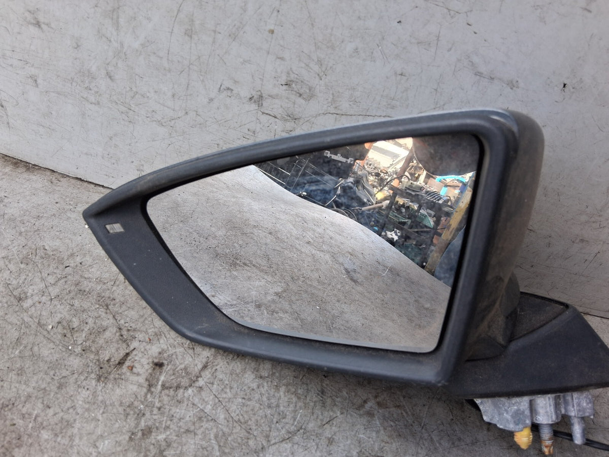 SEAT IBIZA MK5 2018 6F KJ NS PASSENGER SIDE LEFT WING MIRROR GREY
